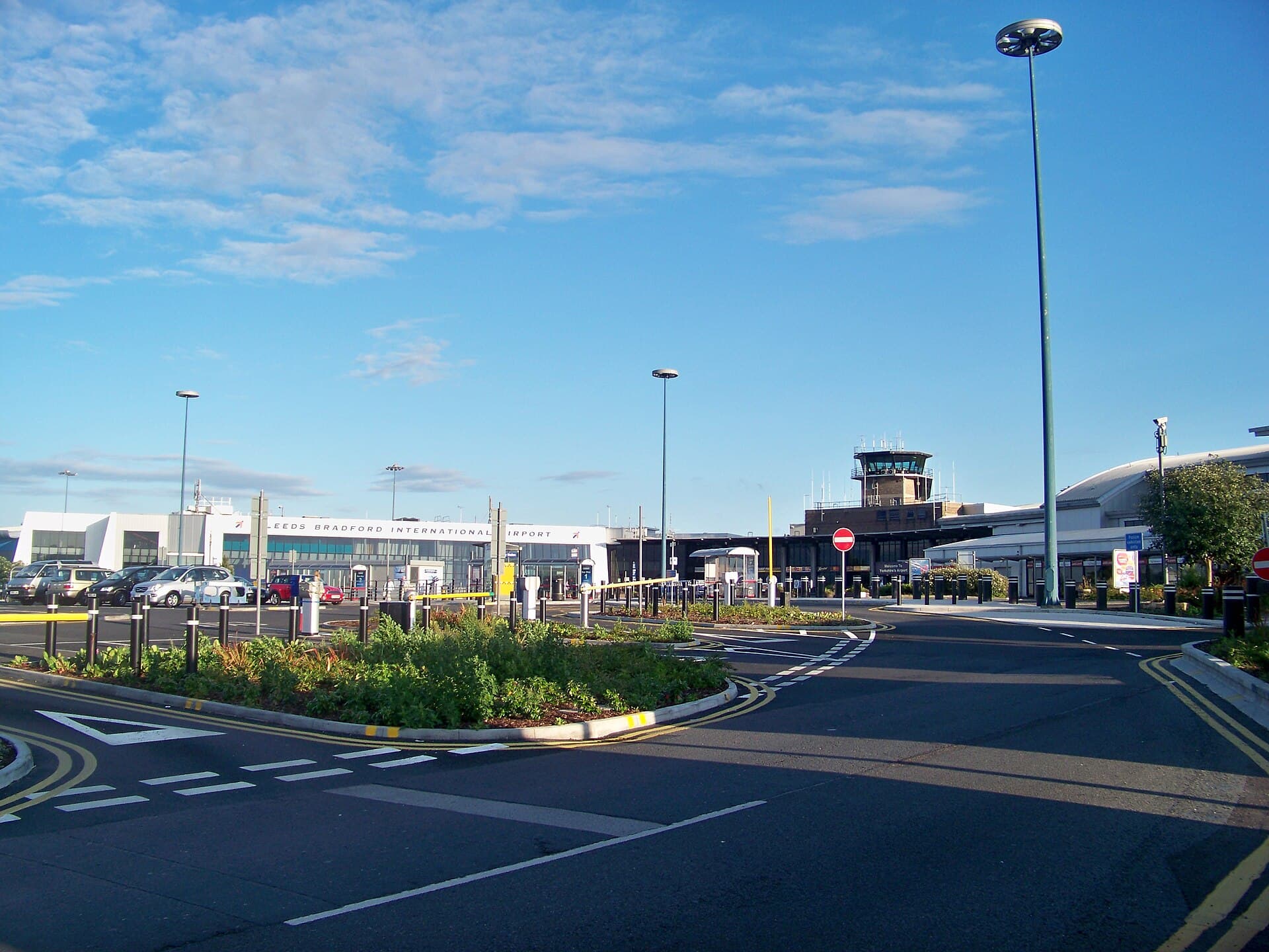 Front of the Leeds Bradford Airport terminal building