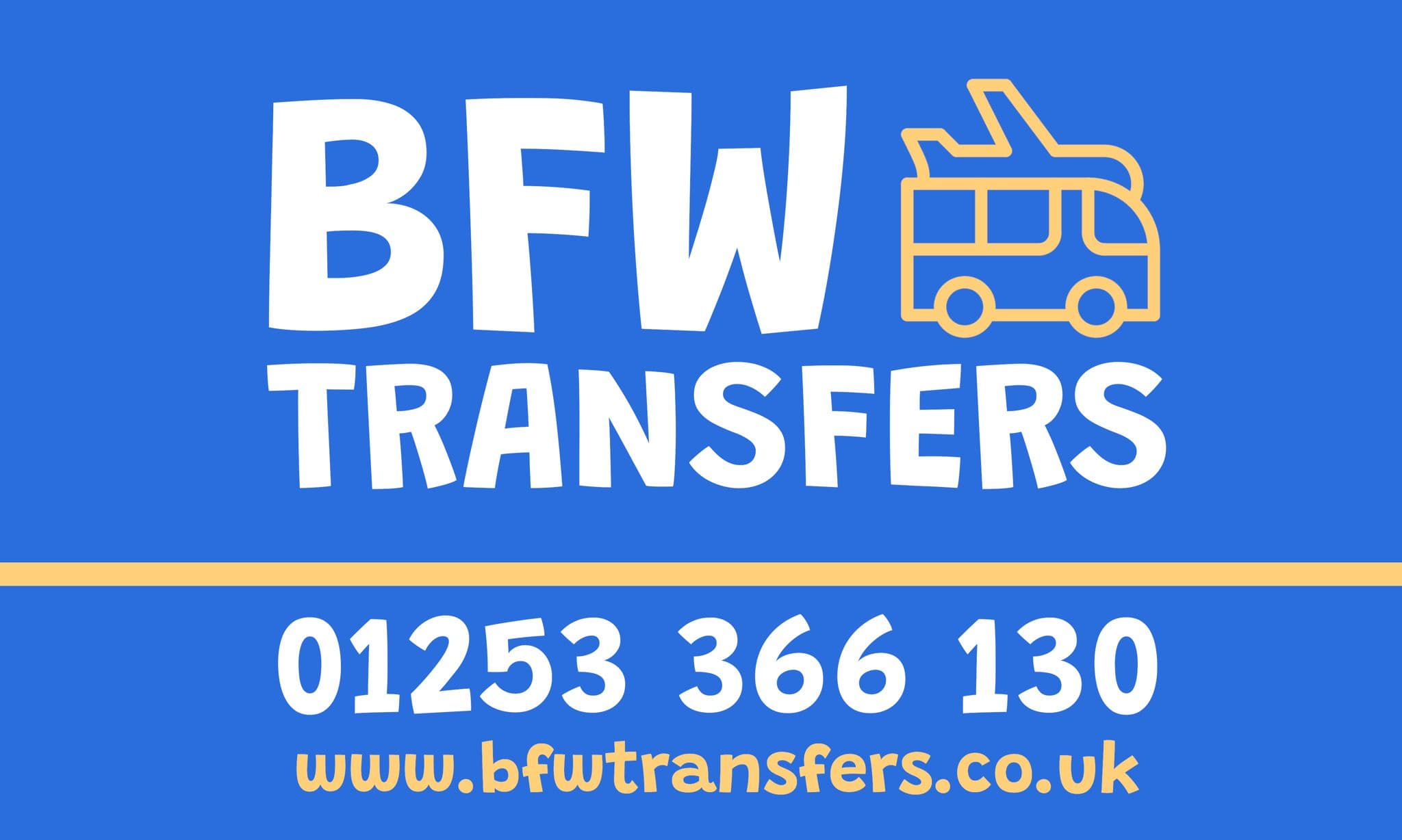 BFW Transfers vehicle with company branding