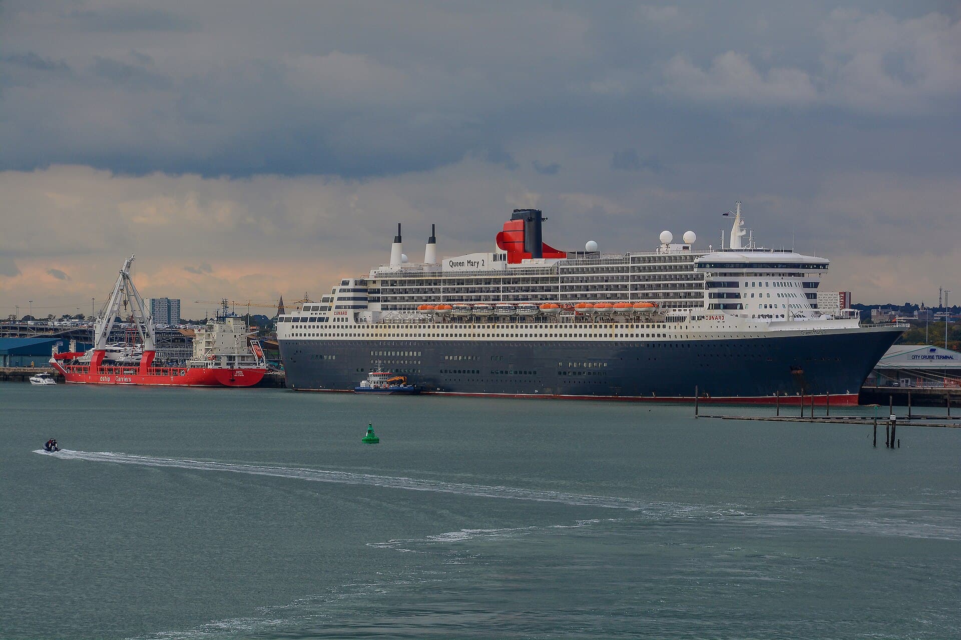 Queen Mary 2 at Southampton City Cruise Terminal